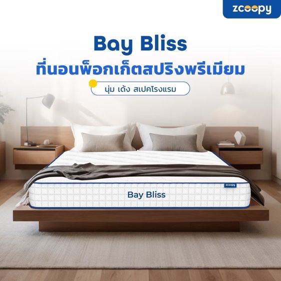 ที่รองนอนและท็อปเปอร์ ที่นอน Zcoopy รุ่น Bay Bliss 6 ฟุต หนา 9 นิ้ว มือหนึ่ง