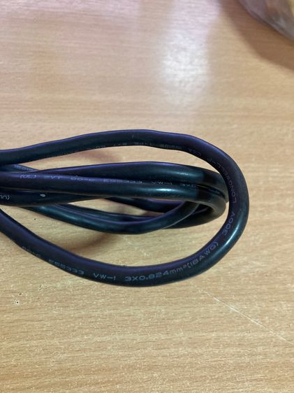 สายไฟ AC แบบ 3 รู ขนาด 3X0.824 mm มาตรฐานยาว ปลั๊ก 3 ขา ยาว 2เมตร คุณภาพดี (มีเยอะ) รูปที่ 4