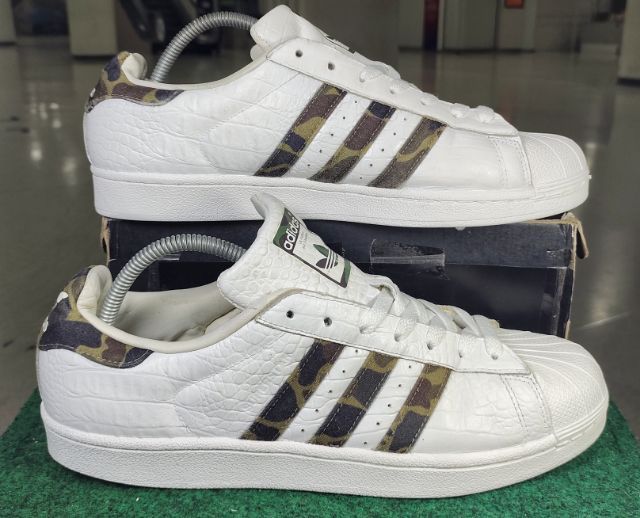 รองเท้า💥adidas superstar💥ของแท้‼️ลายพิเศษ‼️แถบลายทหารสวยๆ เดิมๆ สภาพดี💥ไซร์ 44  รูปที่ 8