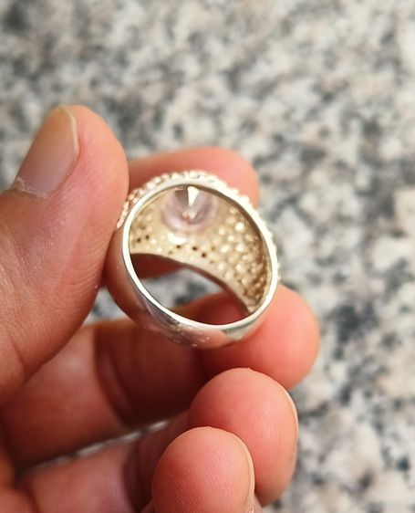 แหวนเงินทรงโบราณ ฝังพลอย รูปที่ 5