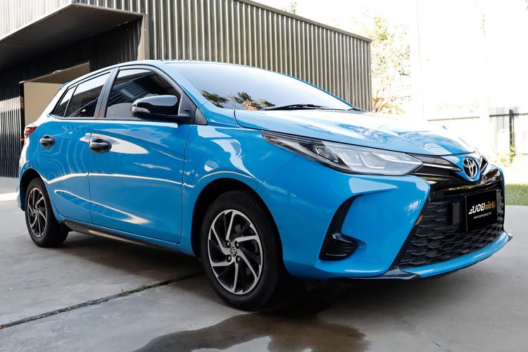 Toyota Yaris 2021 1.2 Sport Sedan เบนซิน ไม่ติดแก๊ส เกียร์อัตโนมัติ ฟ้า รูปที่ 3