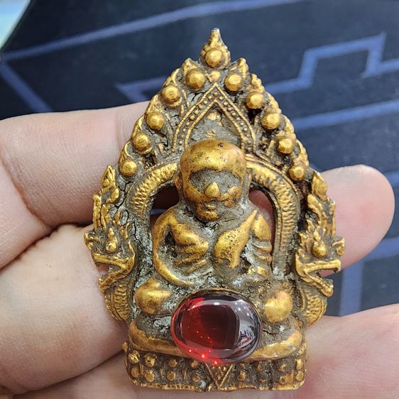 สร้อยคอหลวงพ่อเงิน (ห้าองค์) เนื้อชินทอง กรุลําพูน ส่งฟรีทั่วประเทศ รูปที่ 3