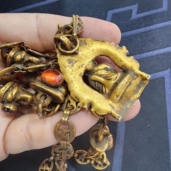 สร้อยคอหลวงพ่อเงิน (ห้าองค์) เนื้อชินทอง กรุลําพูน ส่งฟรีทั่วประเทศ รูปที่ 2