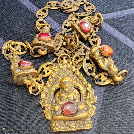 สร้อยคอหลวงพ่อเงิน (ห้าองค์) เนื้อชินทอง กรุลําพูน ส่งฟรีทั่วประเทศ รูปที่ 8