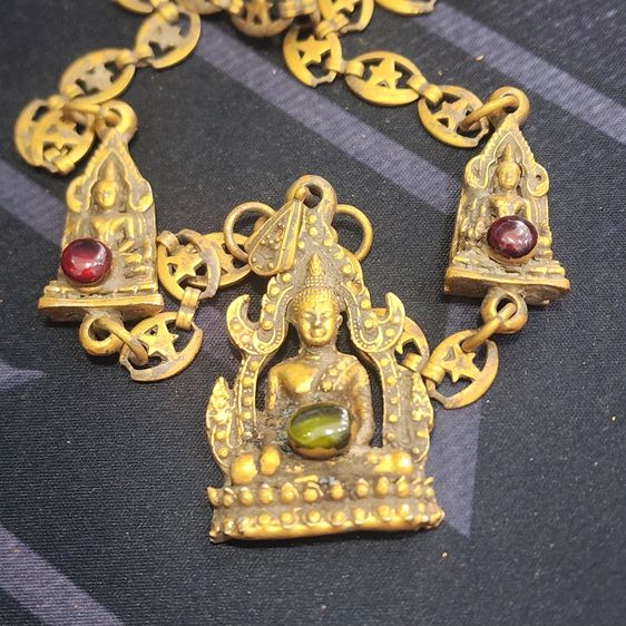 สร้อยคอพระพุทธชินราช (สามองค์) เนื้อชินทอง กรุลําพูน ส่งฟรีทั่วประเทศ รูปที่ 5