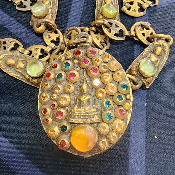 สร้อยคอพระรอด (ห้าองค์) หลังพระพุทธชินราช เนื้อชินทอง กรุลําพูน ส่งฟรีทั่วประเทศ รูปที่ 5