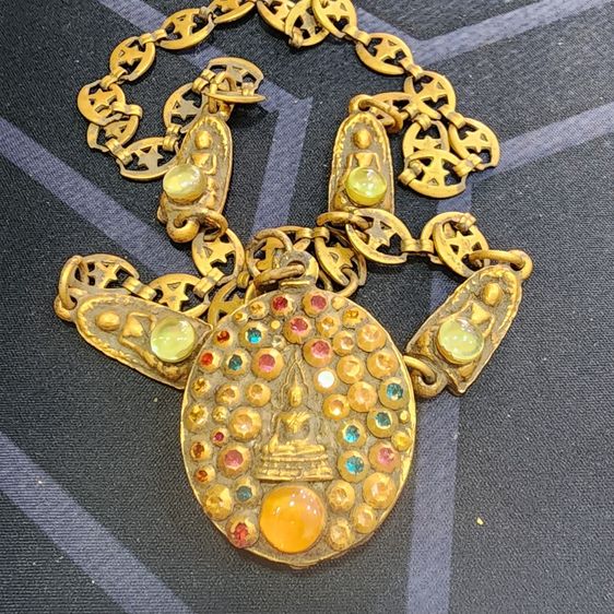 สร้อยคอพระรอด (ห้าองค์) หลังพระพุทธชินราช เนื้อชินทอง กรุลําพูน ส่งฟรีทั่วประเทศ รูปที่ 4