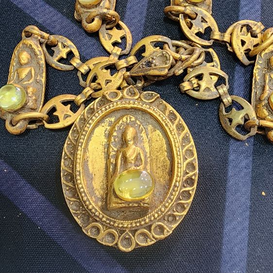 สร้อยคอพระรอด (ห้าองค์) หลังพระพุทธชินราช เนื้อชินทอง กรุลําพูน ส่งฟรีทั่วประเทศ รูปที่ 2