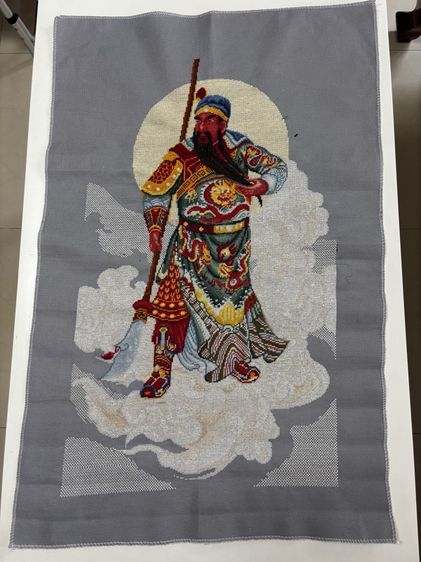 รูปปักครอสติสด้วยมือลายกวนอู รูปที่ 4