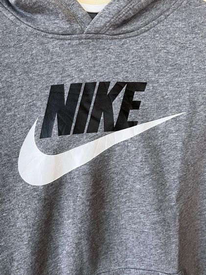 เสื้อสเวตเตอร์มีฮู้ด Nike size M Gray Pullover Hooded Sweatshirt Kangaroo Pocket On Front (มือ2) รูปที่ 3