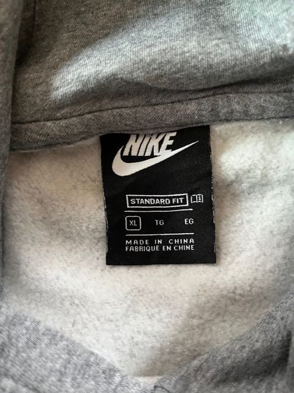 เสื้อสเวตเตอร์มีฮู้ด Nike size M Gray Pullover Hooded Sweatshirt Kangaroo Pocket On Front (มือ2) รูปที่ 6