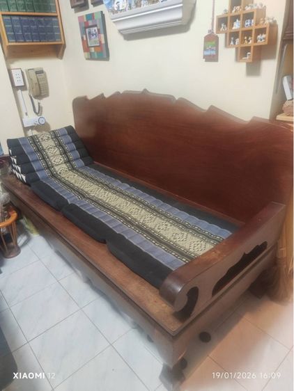 ตั่งไม้มะค่า ไม้แท้ ไม้แผ่นเดียว รูปที่ 3