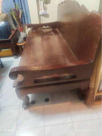 ตั่งไม้มะค่า ไม้แท้ ไม้แผ่นเดียว รูปที่ 2