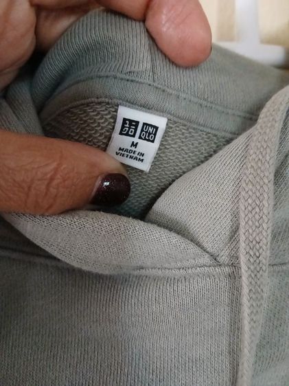 เดรสยาว ฮูด สีเขียวอ่อน uniqlo  size M รูปที่ 7