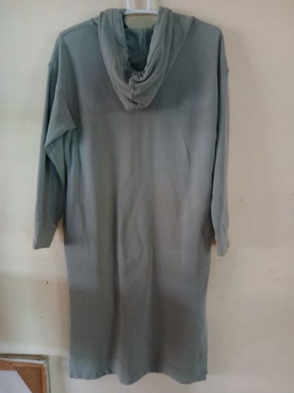 เดรสยาว ฮูด สีเขียวอ่อน uniqlo  size M รูปที่ 5