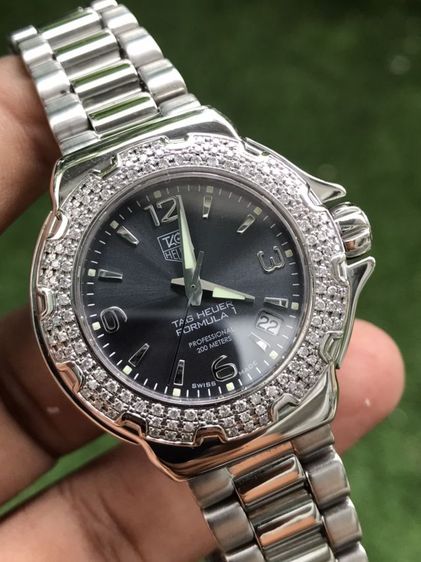 Tag Heuer F1 Quartz Diamond 120  Grey Dail WAC1218(Boy Size)🇨🇭🇨🇭 รูปที่ 7