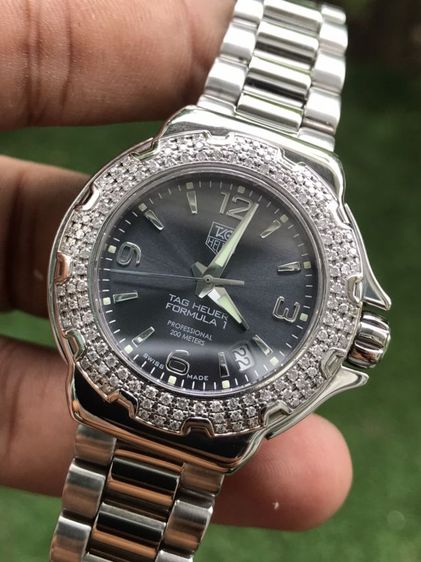 Tag Heuer F1 Quartz Diamond 120  Grey Dail WAC1218(Boy Size)🇨🇭🇨🇭 รูปที่ 3