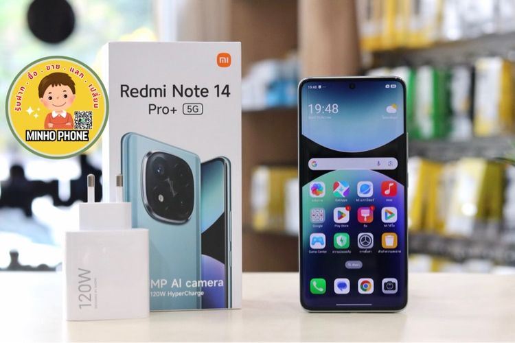 Xiaomi Redmi Note 4 512 GB Redmi Note 14 Pro Plus 5G 512GB สีฟ้าแท้ครบกล่อง