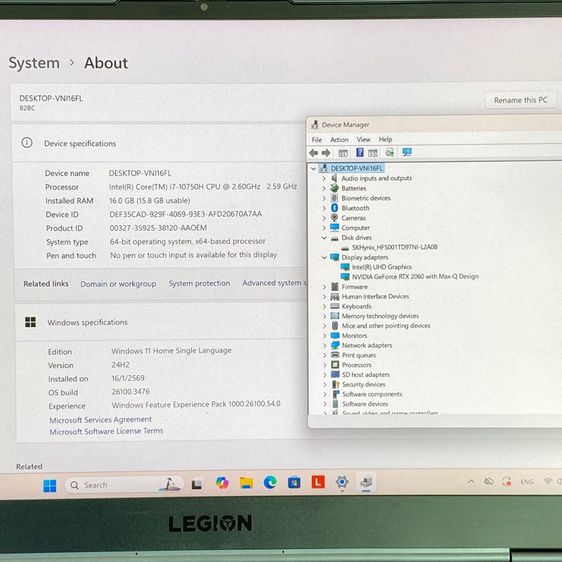 LENOVO LEGION S7 15IMH5 รูปที่ 10