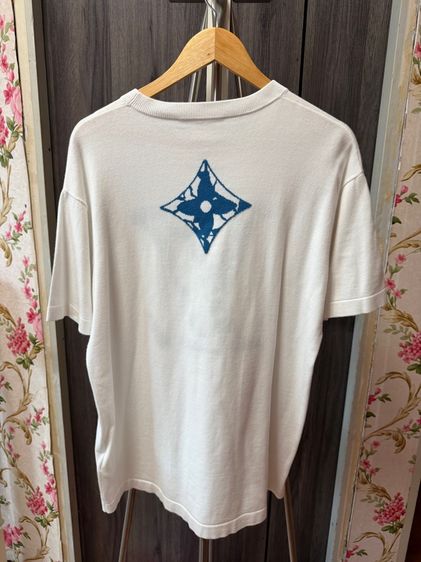 T Shirt Louis Vuitton Logo Blue รูปที่ 2