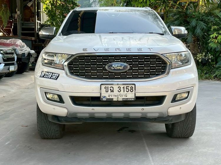 Ford Everest 2022 2.0 Titanium Plus 4WD Utility-car ดีเซล ไม่ติดแก๊ส เกียร์อัตโนมัติ ขาว รูปที่ 3
