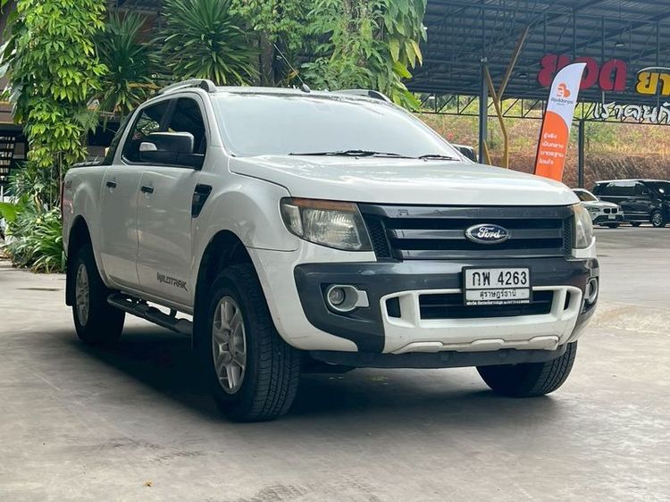 Ford Ranger 2012 2.2 Hi-Rider Wildtrak Pickup ดีเซล ไม่ติดแก๊ส เกียร์อัตโนมัติ ขาว รูปที่ 3