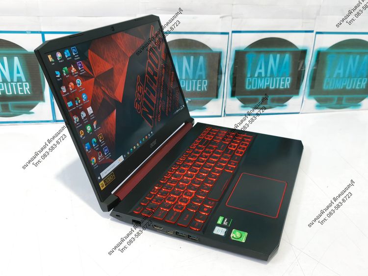 โน๊ตบุคเล่นเกมส์มือสอง Acer Gaming Intel I5-9300H Ram8GB SSD250GB+HDD1TB รูปที่ 3