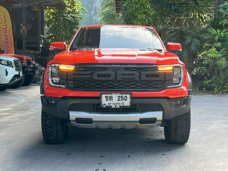 Ford Ranger 2023 Raptor 3.0L V6 Twin-Turbo EcoBoost 4x4 Pickup เบนซิน ไม่ติดแก๊ส เกียร์อัตโนมัติ แดง รูปที่ 2