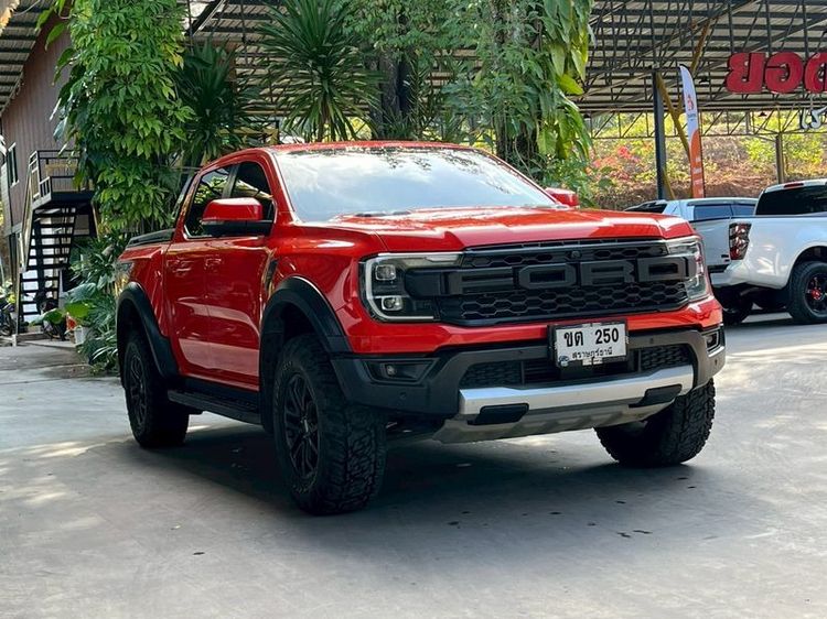 Ford Ranger 2023 Raptor 3.0L V6 Twin-Turbo EcoBoost 4x4 Pickup เบนซิน ไม่ติดแก๊ส เกียร์อัตโนมัติ แดง รูปที่ 3