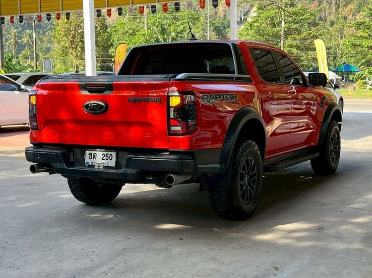 Ford Ranger 2023 Raptor 3.0L V6 Twin-Turbo EcoBoost 4x4 Pickup เบนซิน ไม่ติดแก๊ส เกียร์อัตโนมัติ แดง รูปที่ 4