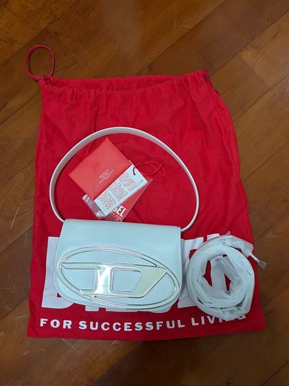 ขาว หนังแท้ Diesel 1DR Bag