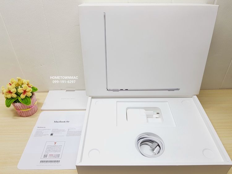 MacbookAir (Retina13-inch, 2025) M4 10-Core CPU 10-Core GPU SSD 512Gb Ram 16Gb Silver สวย ใช้น้อย ชาร์จ 34ไซเคิล มีประกัน รูปที่ 2