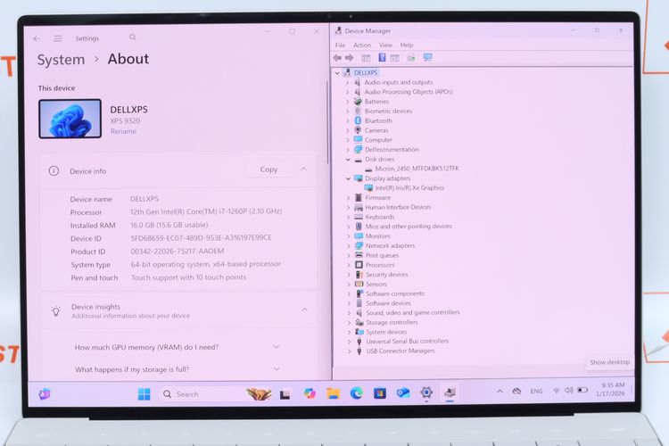 DELL XPS 13 PLUS 9320 Core i7-1260P - RAM16GB -SSD512GB  ID26010147 รูปที่ 3