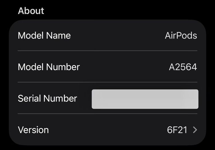 (มือสอง) ขาย AirPods 3 หมายเลขรุ่น A2564 ของแท้ รูปที่ 4