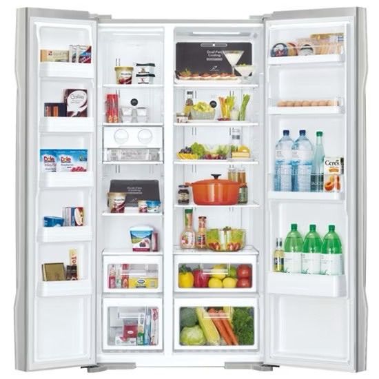 ขายตู้เย็นมือสอง Hitachi Side by Side ระบบ Inverter ขนาด 22 คิว 623ลิตร รุ่น R-S600P2TH (Glass Silver) รูปที่ 4
