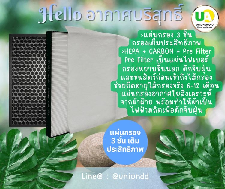 แผ่นฟอกอากาศ เครื่องฟอกอากาศ SHARP FZ-F30HFE HEPA ไส้กรองอาก รูปที่ 7