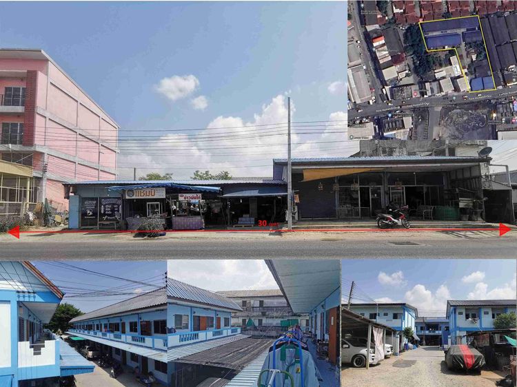 ขายที่ดินเนื้อที่ 2 ไร่ 2 งาน 75 ตารางวา พร้อมห้องชุด 66ห้อง+บ้าน2หลัง