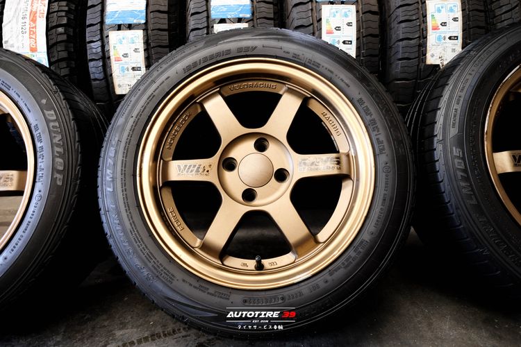 ล้อ TE37 ขอบ 15 มือสอง พร้อมยางปี 22