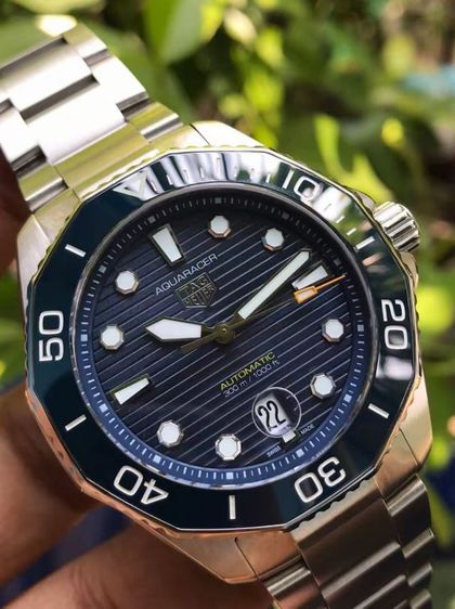 น้ำเงิน Tag Heuer Aquaracer Calibre 5 Professional 300 Blue Ceramic Blue Dail WBP201B🇨🇭🇨🇭