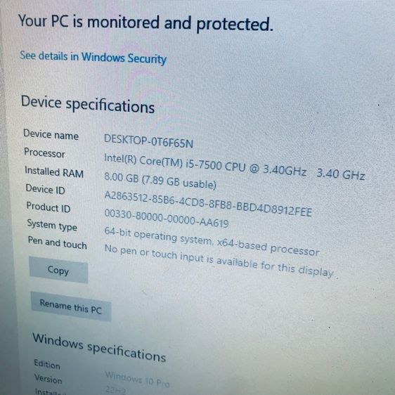 คอมพร้อมใช้งาน gen7 สภาพดี ใช้งานปกติ รูปที่ 5