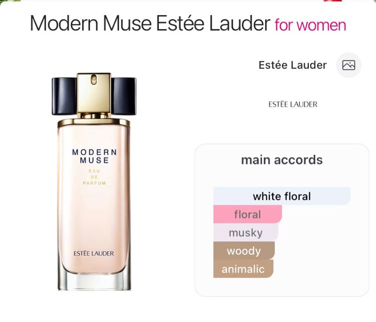 น้ำหอมแท้ 💯 Estée Lauder Modern Muse EDP 50 ml (No Box) กลิ่นหรู ผู้หญิงทำงาน สวยแพง ติดทนนาน รูปที่ 2