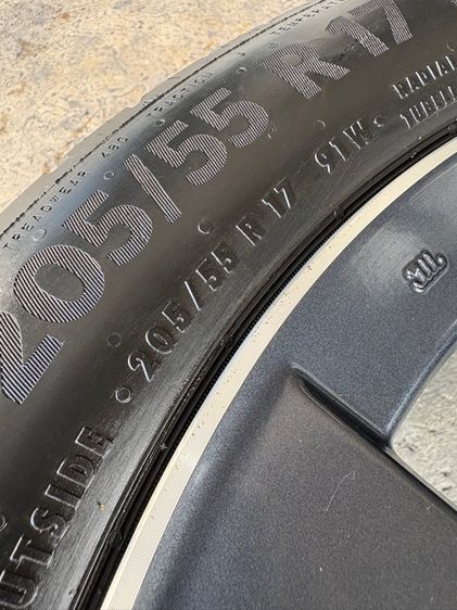 ล้อแม็กขอบ17 NISSAN KICKS ใส่ TEANA JUKE SYLPHY ได้เลยจ้า มีรอยตามการใช้งาน พร้อมยางCONTINENTAL205-55-17 ปี22 ปีแท้  รูปที่ 10