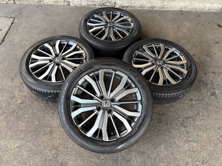16" ล้อแม็กขอบ16 HONDA CITYใส่ JAZZ ได้เลยจ้า มีรอยตามการใช้งาน พร้อมยางDUNLOP185-55-16 ปี21 ปีแท้ 