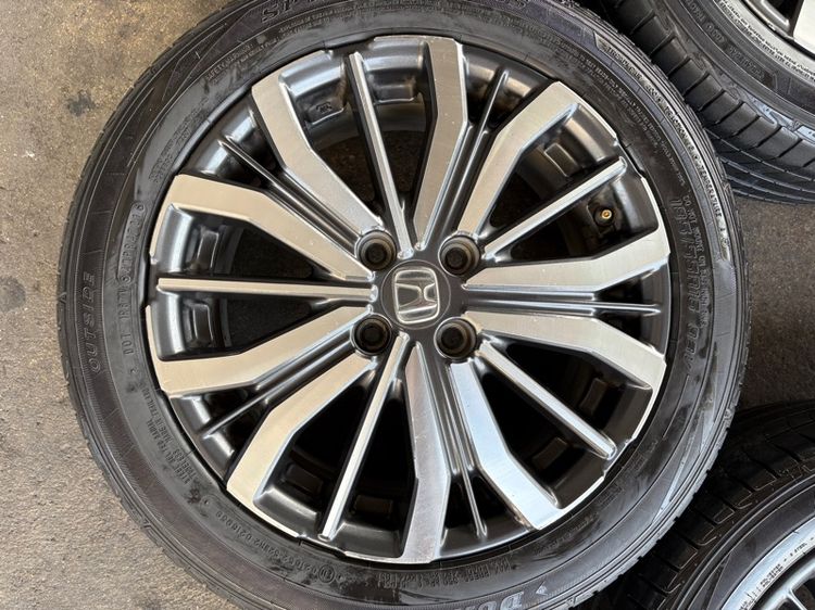 ล้อแม็กขอบ16 HONDA CITYใส่ JAZZ ได้เลยจ้า มีรอยตามการใช้งาน พร้อมยางDUNLOP185-55-16 ปี21 ปีแท้  รูปที่ 5