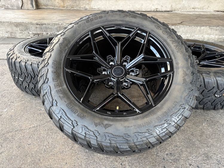 ล้อแม็กมือ1 ขอบ18 EXE1 6รู139 กว้าง9 ออฟ15 สีดำเงา ล้อเบา FLOW FORMING งานSEVENFIFTH งานสวยมากๆ  พร้อมยางมือ2 OTANI265-60-18 ปี23 ปีแท้  รูปที่ 3