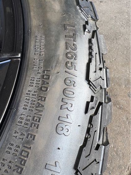 ล้อแม็กมือ1 ขอบ18 EXE1 6รู139 กว้าง9 ออฟ15 สีดำเงา ล้อเบา FLOW FORMING งานSEVENFIFTH งานสวยมากๆ  พร้อมยางมือ2 OTANI265-60-18 ปี23 ปีแท้  รูปที่ 8