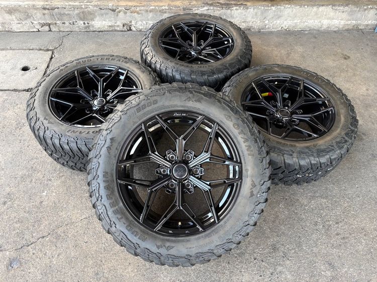 18" ล้อแม็กมือ1 ขอบ18 EXE1 6รู139 กว้าง9 ออฟ15 สีดำเงา ล้อเบา FLOW FORMING งานSEVENFIFTH งานสวยมากๆ  พร้อมยางมือ2 OTANI265-60-18 ปี23 ปีแท้ 