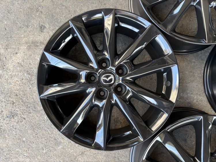 ล้อแม็กขอบ18 MAZDA3 ใส่ CX5 CX3 ได้เลยจ้า สีดำเงา สภาพสวยมากๆ (ล้อทำสีมาใหม่เพื่อความสวยงาม ไม่มีซ่อม) รูปที่ 6