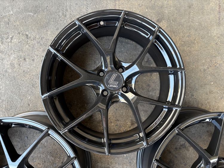ล้อแม็กขอบ17 LENSO ก้านY 4รู100 กว้าง7.5 ออฟ35 สีดำเงา สภาพสวยมากๆ (ล้อทำสีมาใหม่เพื่อความสวยงาม ไม่มีซ่อม) รูปที่ 7