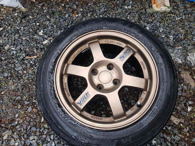 ขายล้อแม็ก YUSTA TE37 ขอบ 15 พร้อมยาง Maxxis 185 60 R15 รูปที่ 3